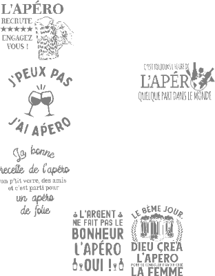 Gravure sous-verre Phrase Apéritif.xcs