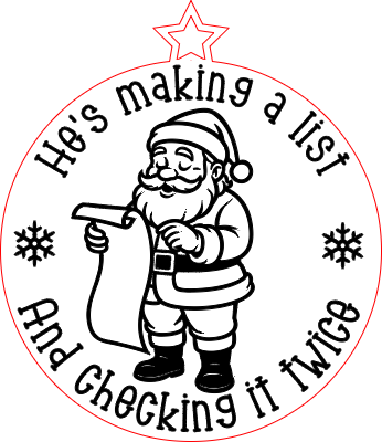 Santa List Ornament - Briz Design.xcs