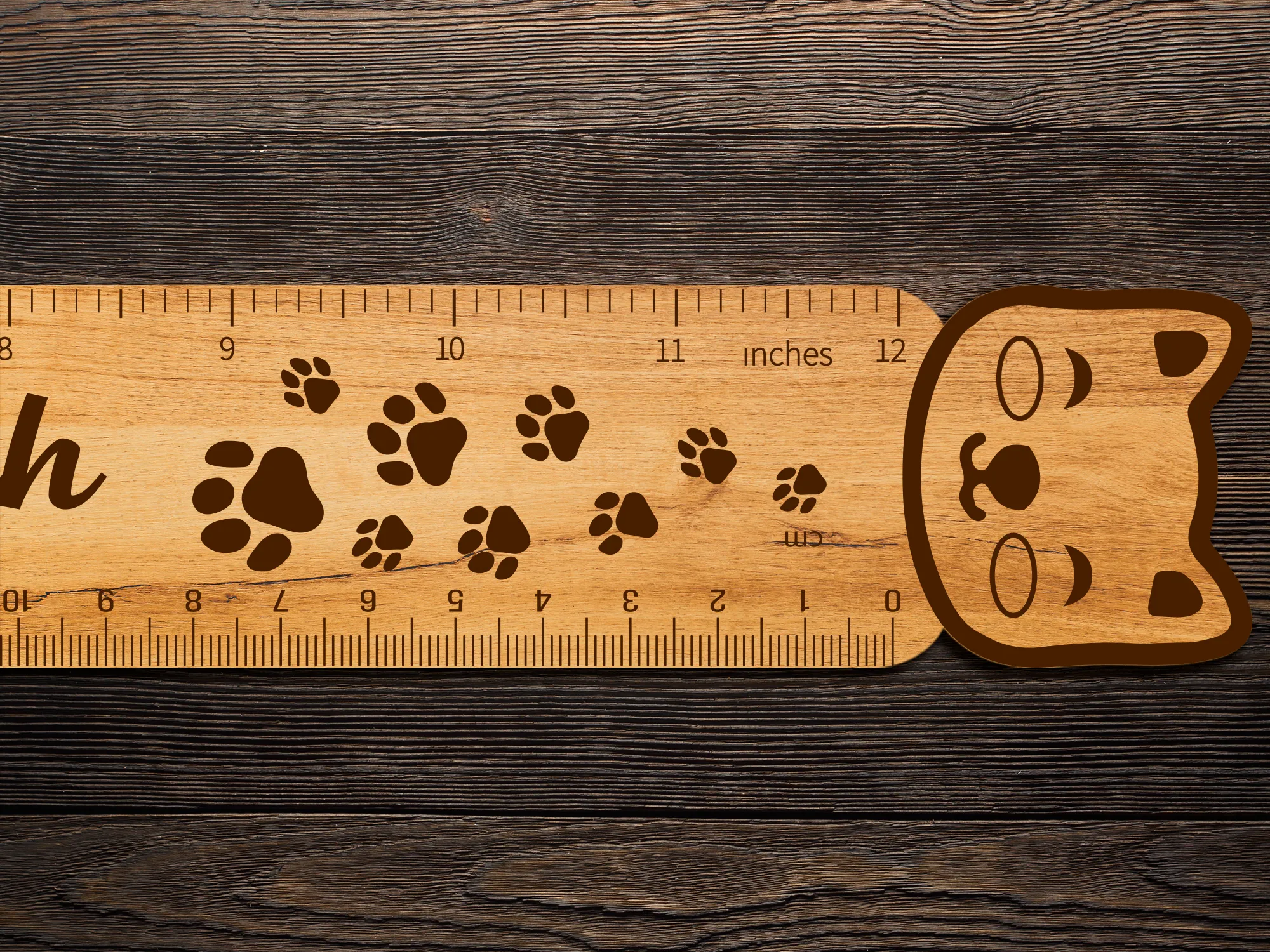 Custom Ruler with Cat