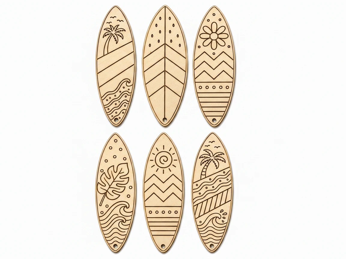 Surfboard Keychain SVG XCS Bundle sports keychain design