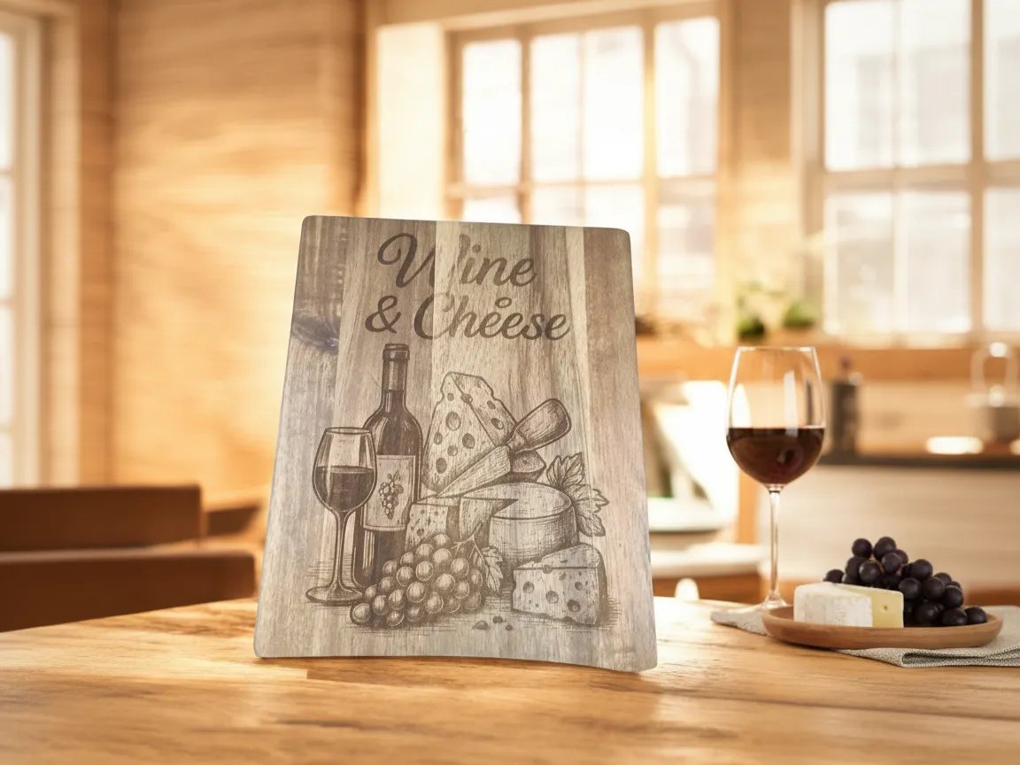 Wine and Cheese Kitchen Sign gift design