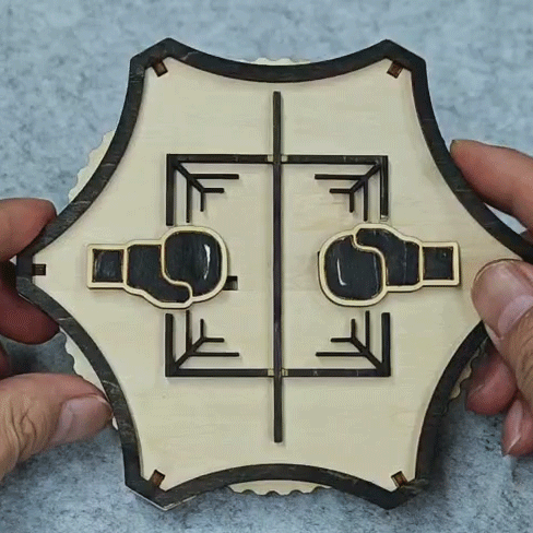 [Laser cut and engrave] Olympic Boxing Coasters