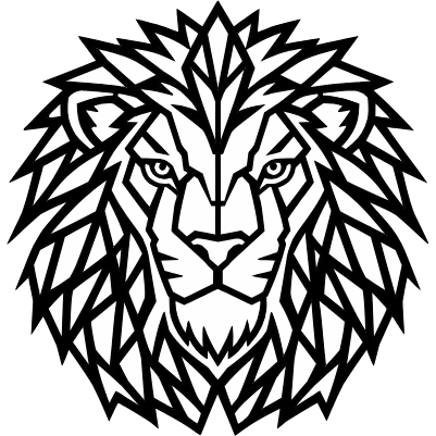 Lion Geometric Cut Wall Sign.xcs