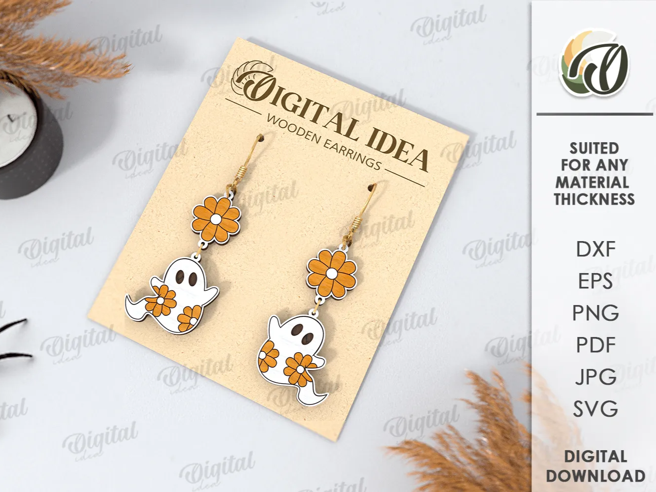 Halloween Drop Earrings - Spooky Ghost Dangle Earrings