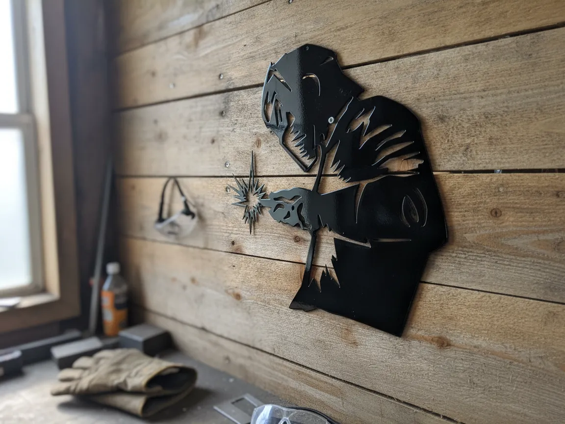Welder Silhouette Wall Art metal wall art design