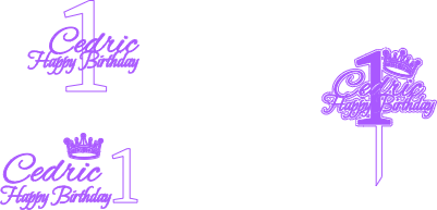 Cake Topper Cedric i Birthday.xcs