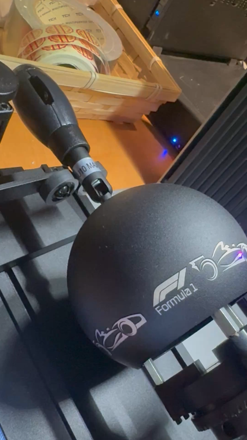 [Laser cut and engrave] Laser Engraved Formula 1 Car Lamp Base Black