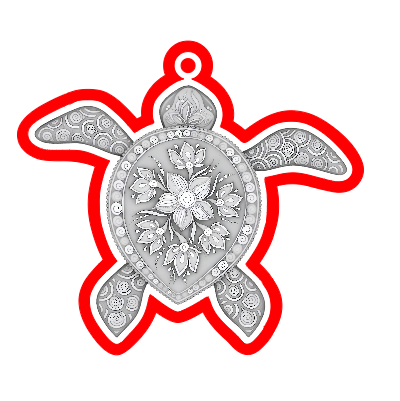 pendentif tortue marine mandala.xcs