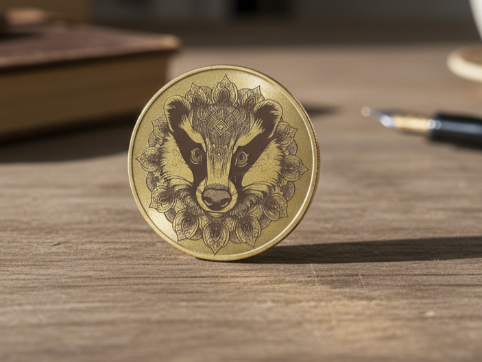 Badger Mandala Gold Coin | Free Files - Atomm