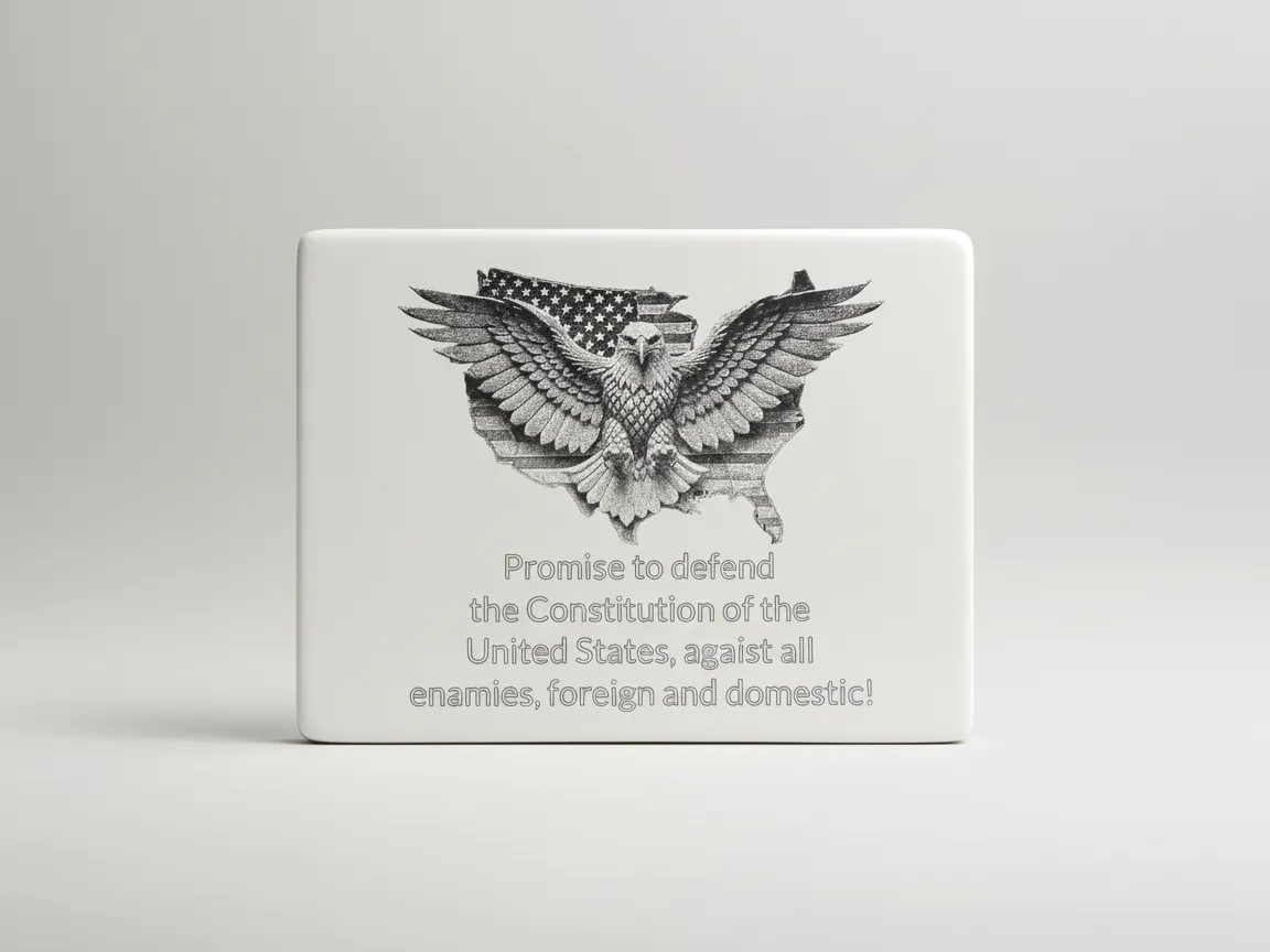 Defending The Constitution — free American flag wall art project file on Atomm