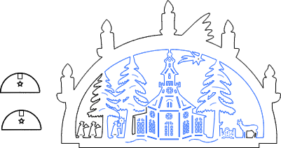 Mini-Schwibbogen Seiffener kirche.xcs