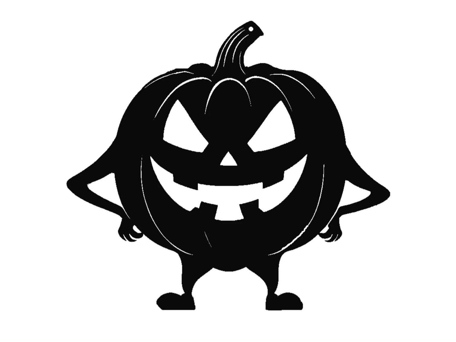 Jack-o'-lantern pumpkin ornament with a carved grin