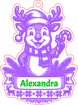 Personalized Reindeer Christmas Ornament – Custom.xcs