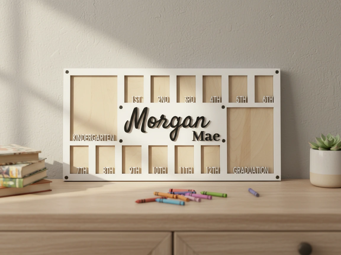 Graduation School Year Photo Memory Frame with Custom Name graduation gift design
