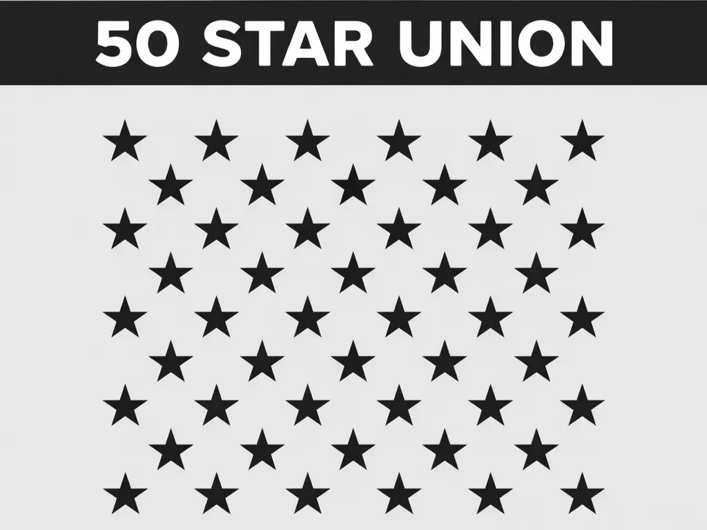 50 Star Union SVG DXF American Flag File CNC Laser Cricut Silhouette — free American flag wall art project file on Atomm