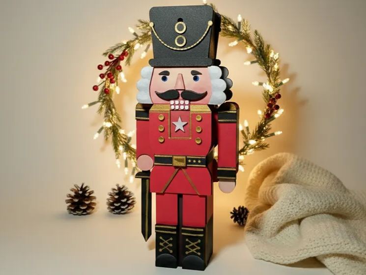 Nutcracker Christmas Puppet Box gift box design