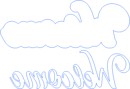 Welcome Sign - Pinewood 3 mm mirroring-contour.xcs