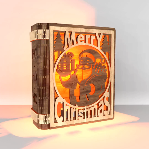 [Laser cut and engrave] Christmas Book Candle Holders – Set of 3 Laser Cut Designs 🎄