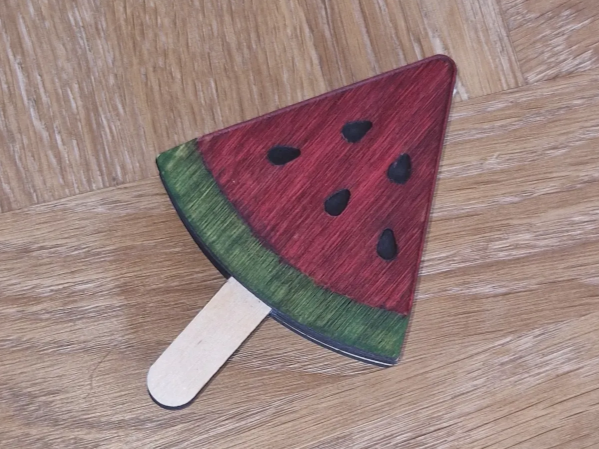 Watermelon Popsicle laser cut summer decor design