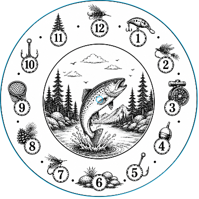 Trout Fishing Wall Clock.xcs