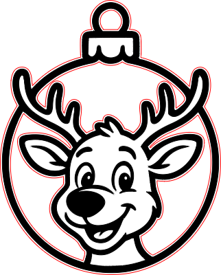 Happy Reindeer Bauble.xcs