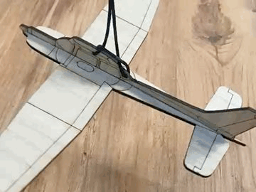 [Laser cut and engrave] wooden airplane model