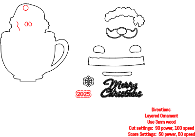 Santa in a tea cup ornament 2025.xcs
