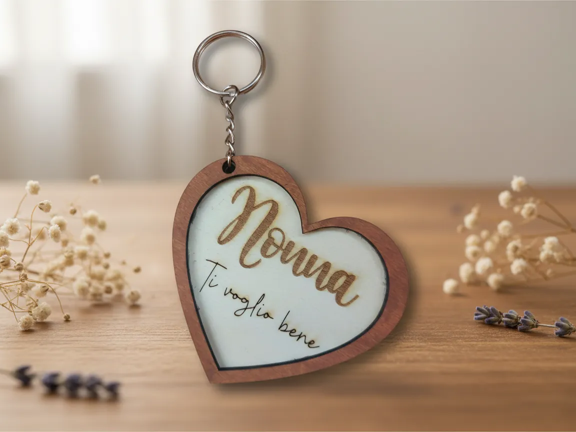 "Nonna" Heart Keychain gift design