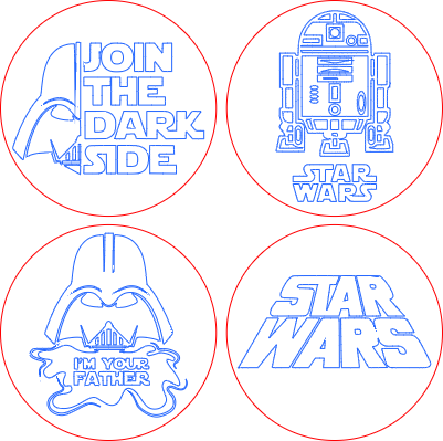 Coasters Star Wars 4pcs.xcs