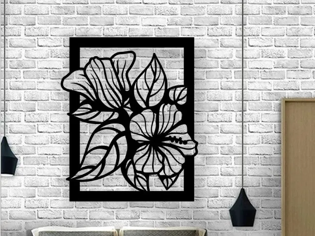Décoration murale florale