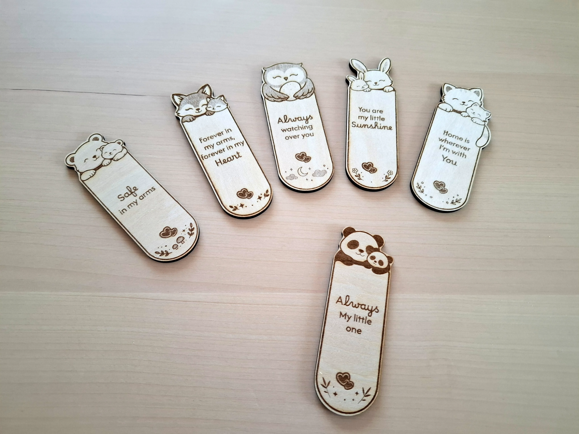 Maternal Love Animal Bookmark Bundle bookmark design