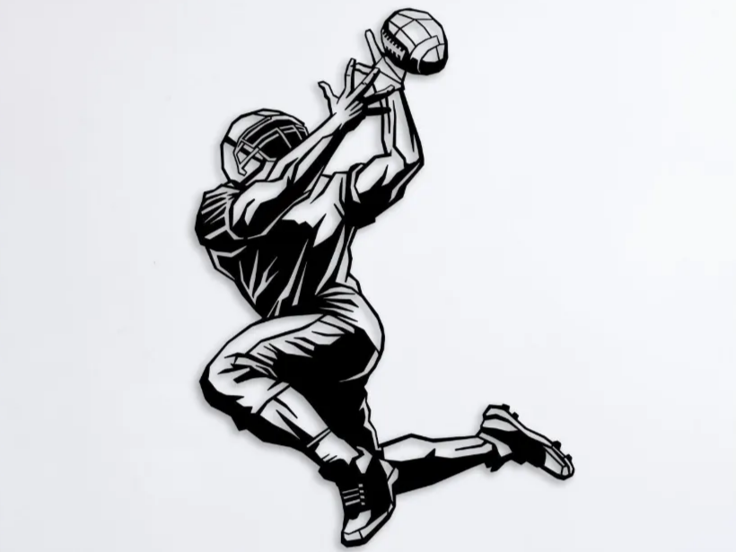 Wide Receiver Football Wall Art gift idea