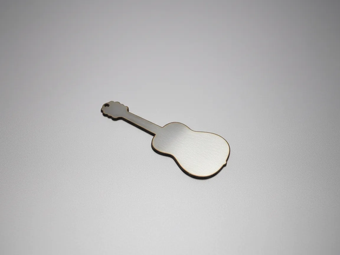 Stainless Steel Guitar Keychain gift idea