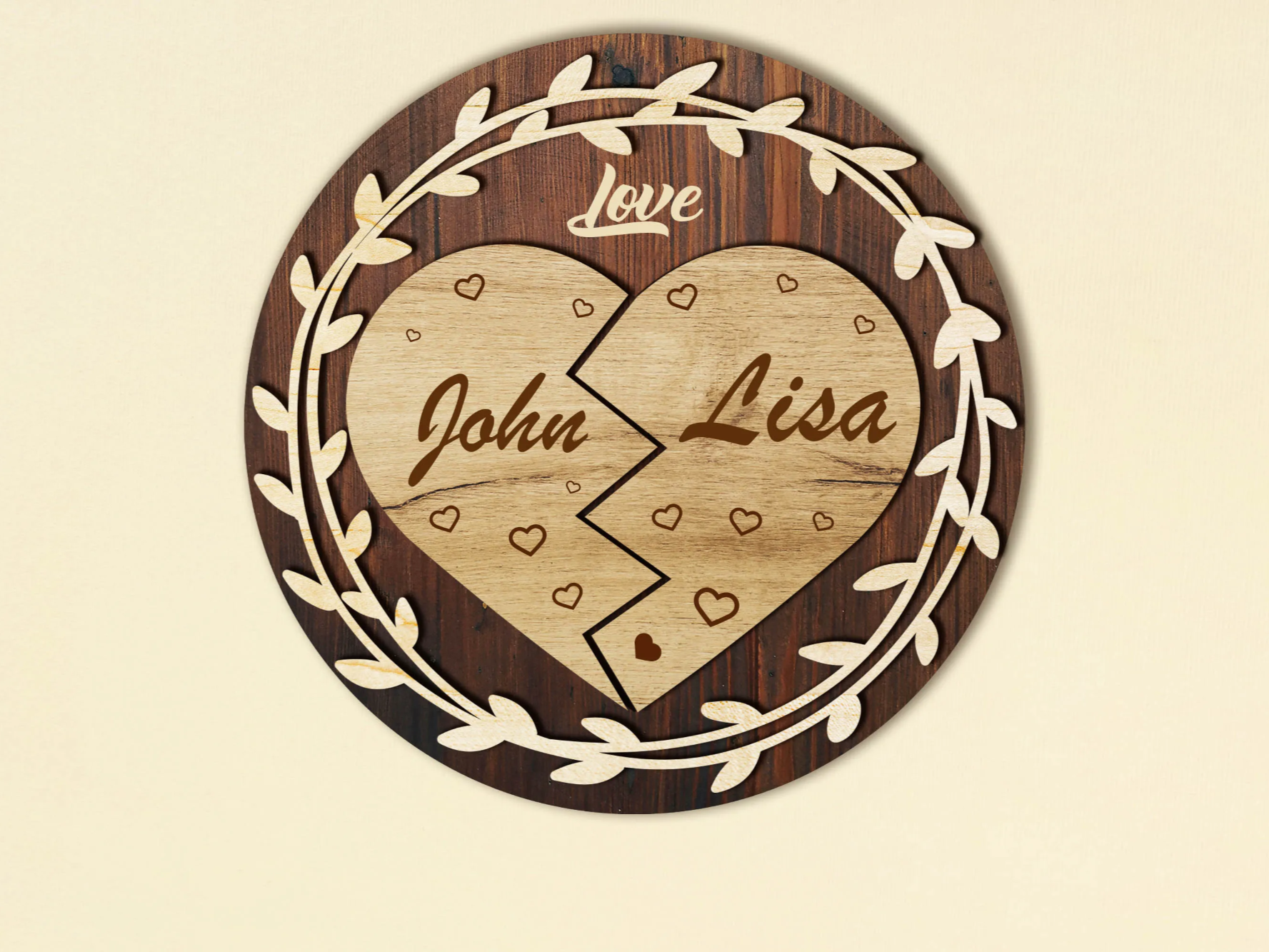 Valentine's Day Heart Decorations, Personalized with Names valentines day gift design