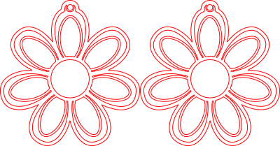floral earrings .xcs