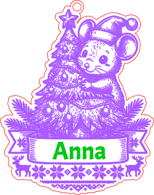 Personalized Mouse Christmas Ornament.xcs