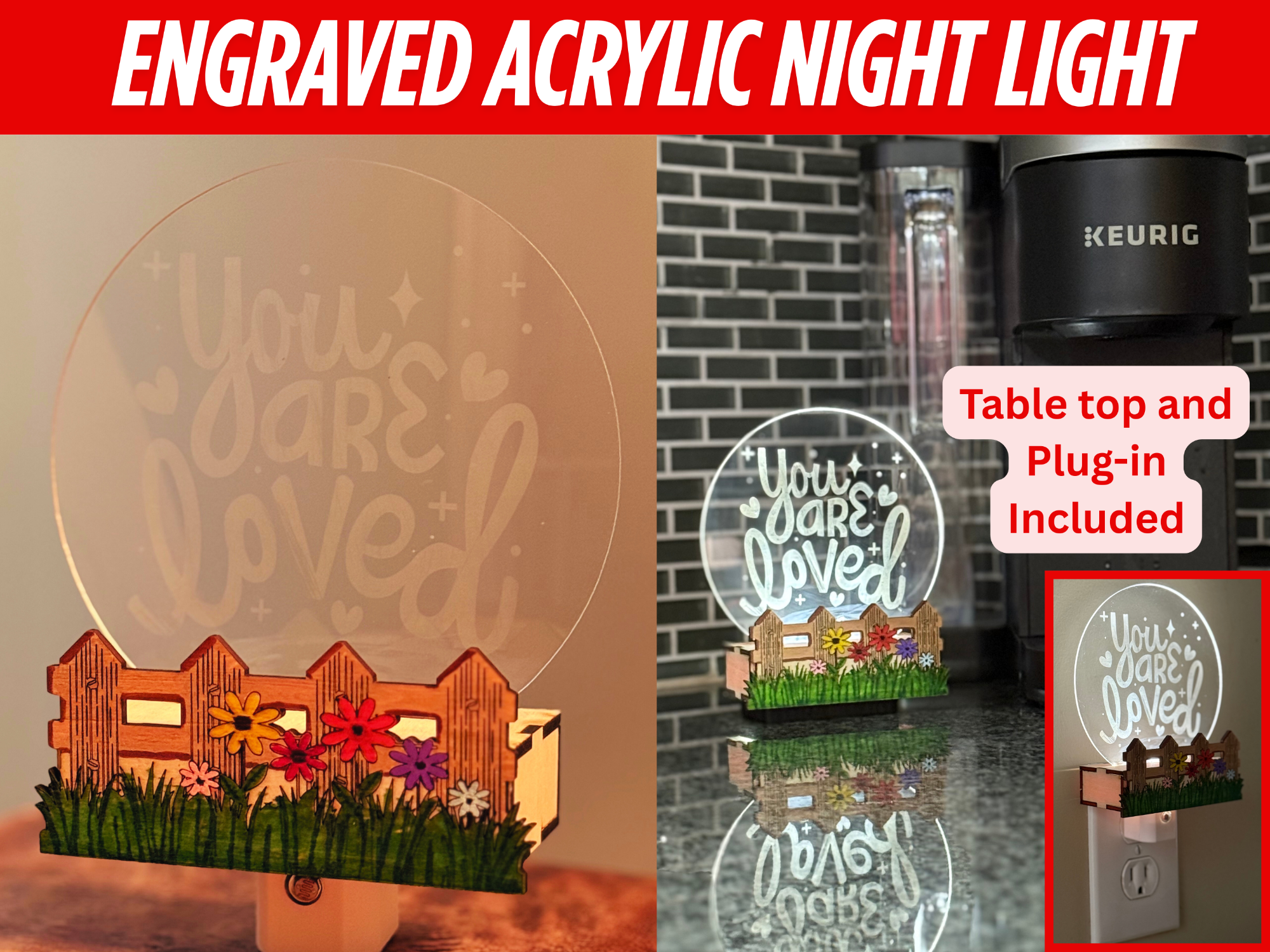 "You Are Loved" Mother's Day Night Light mother's day gift design