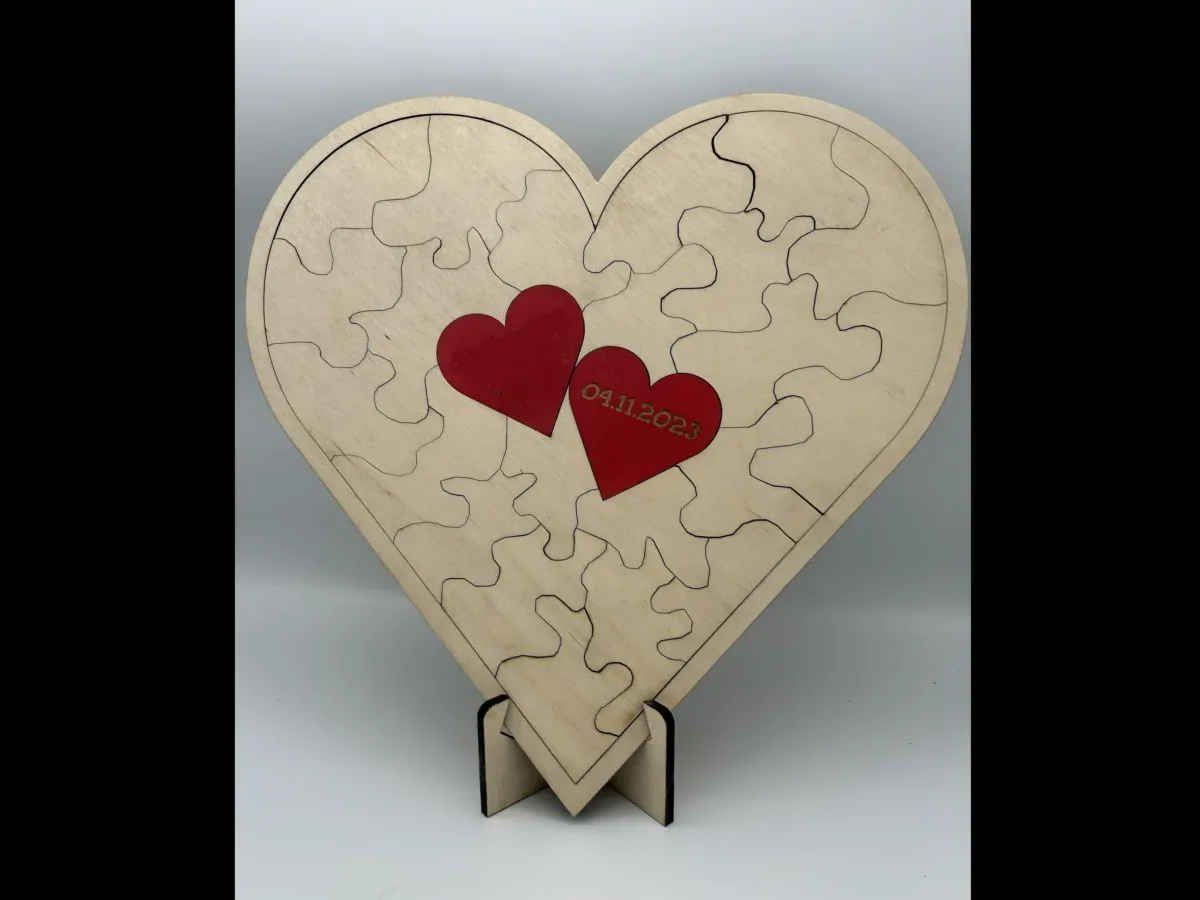 Wedding Names Heart Puzzle wedding gift design
