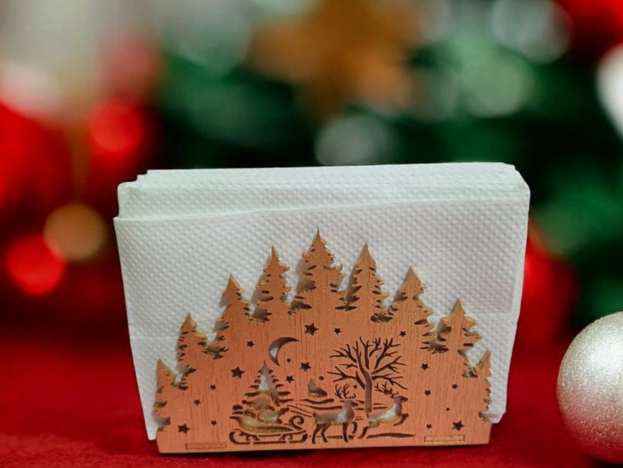 Christmas night napkin holder