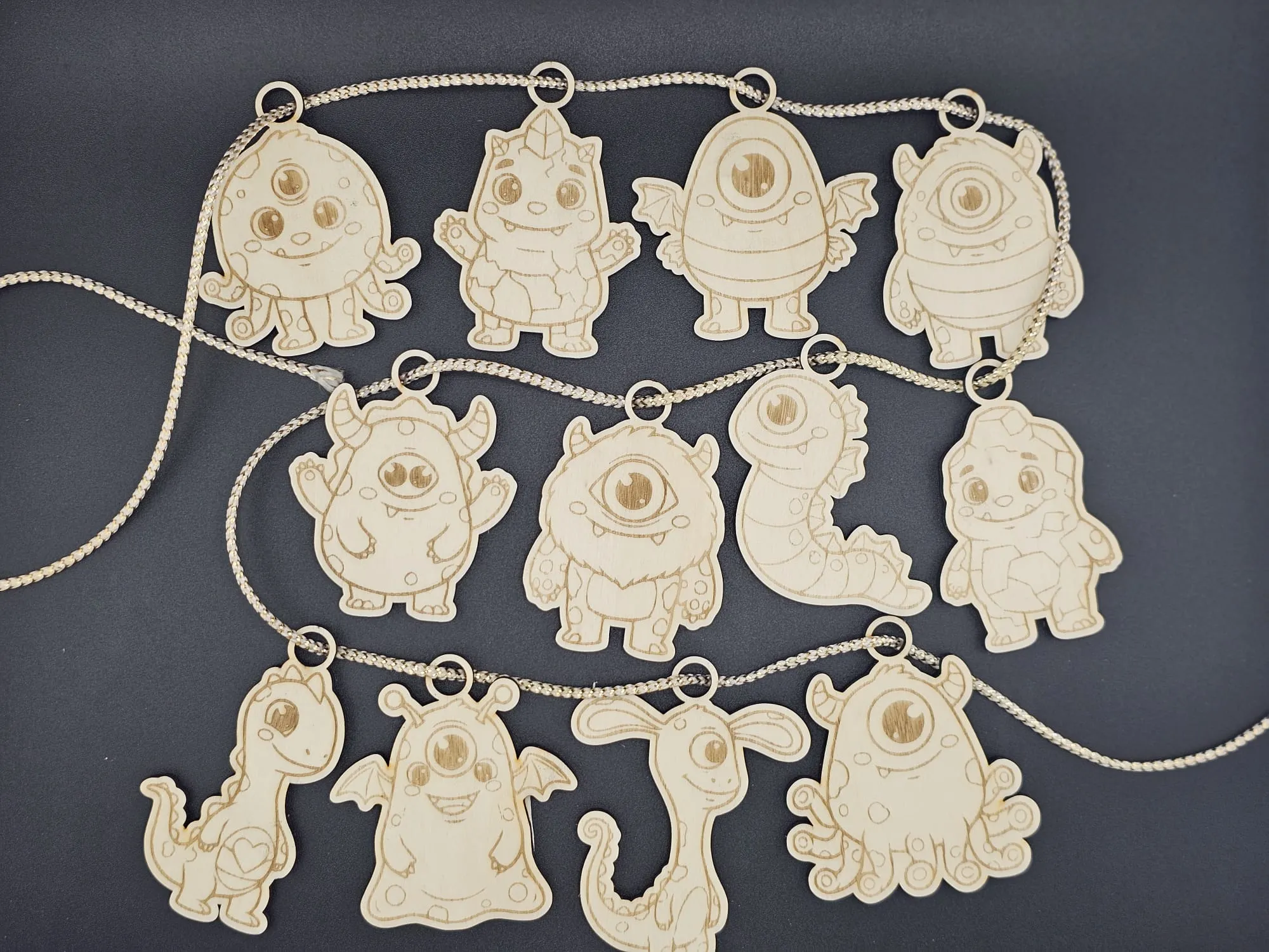 Cartoon Monster Necklace Charms Garland party favor design