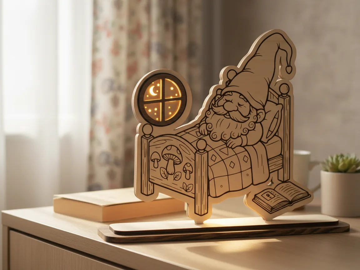 Sleeping Gnome Night Light | Ready to Use Files - Atomm