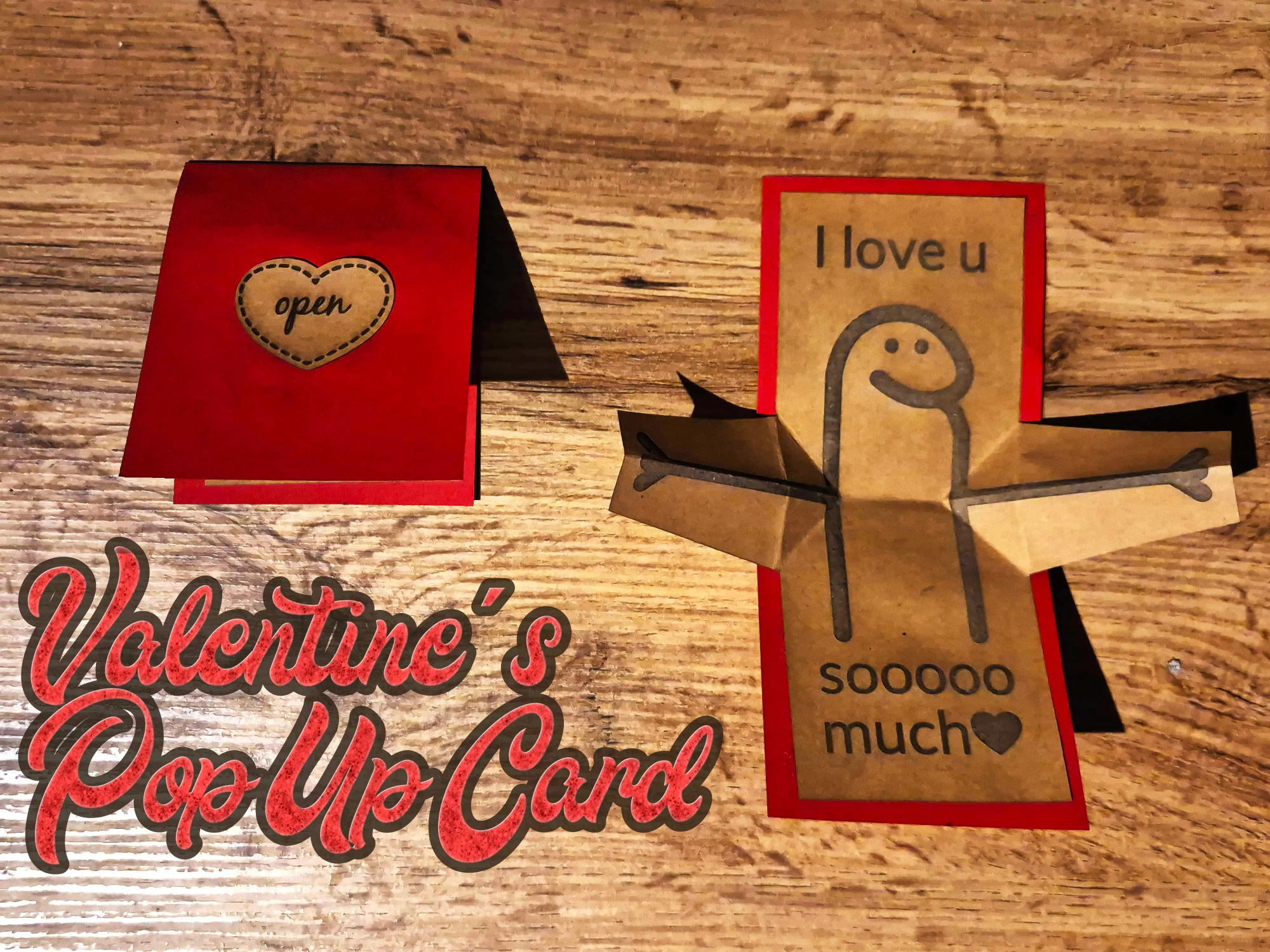 Heart Pop-Up Message Card birthday invitation card idea