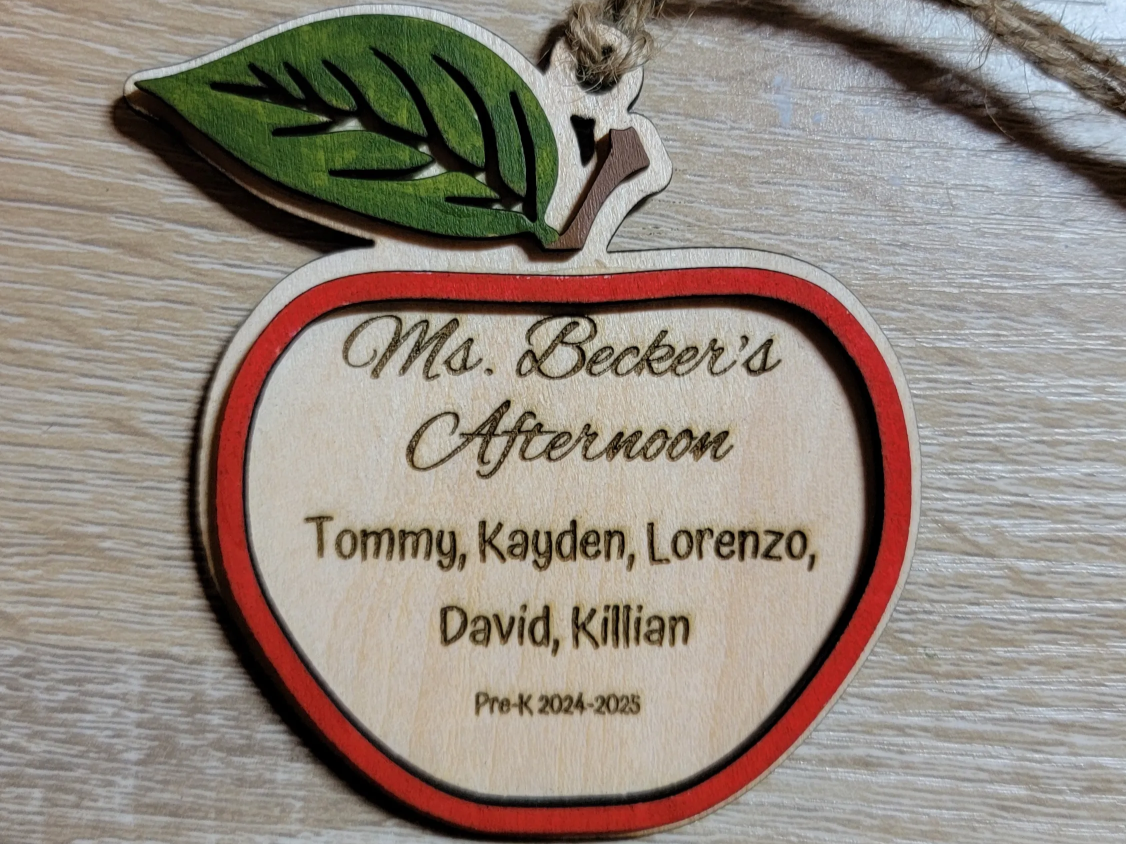 Teacher Apple Ornament teacher gift design