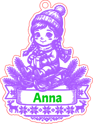 Personalized Girl Christmas Ornament.xcs