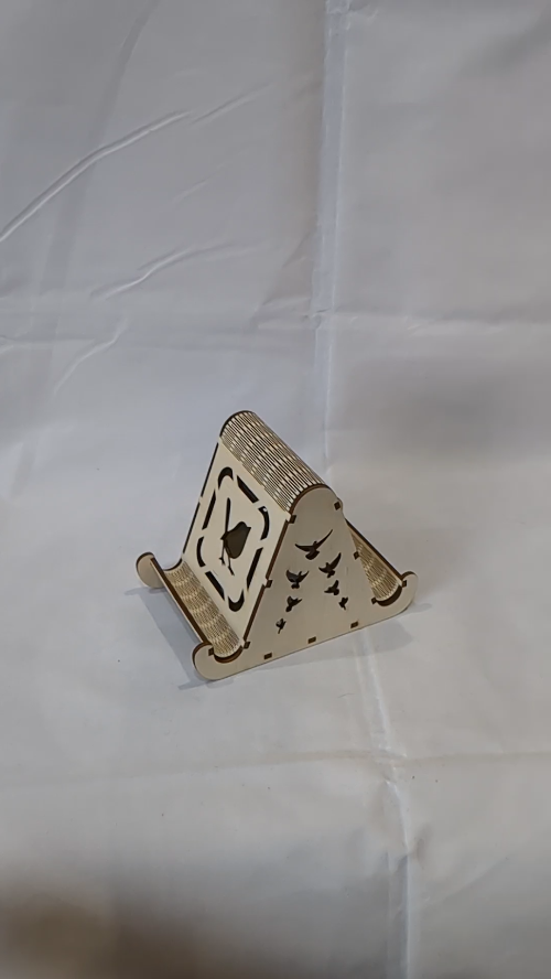 [Laser cut and engrave] Gift stand holder for iPhone, laser cutting template, mobile phone holder. Design for laser cut mashines, laser craft, desk organizer, birds pattern.