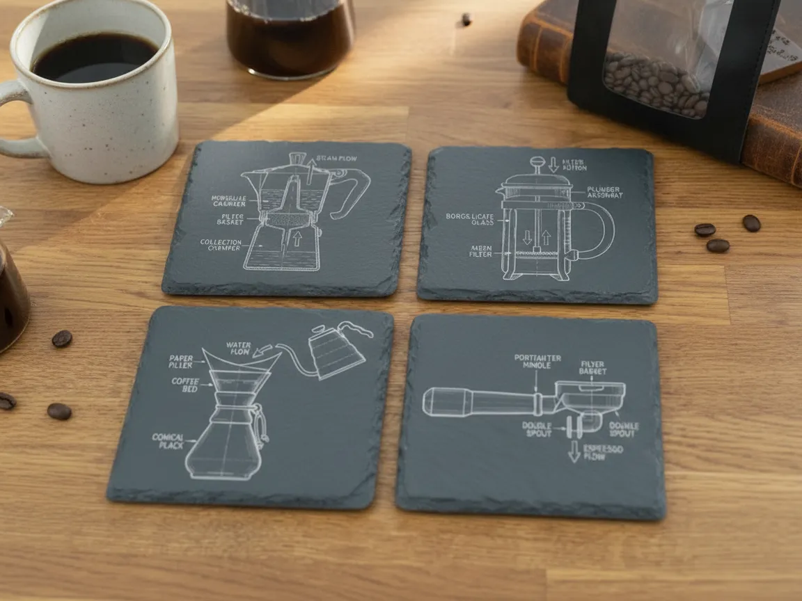 Technical Brewing Guide Designs – Barista Gift, Moka Pot, French Press ...