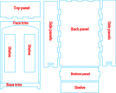 Bookcase 1_12 Scale.xcs