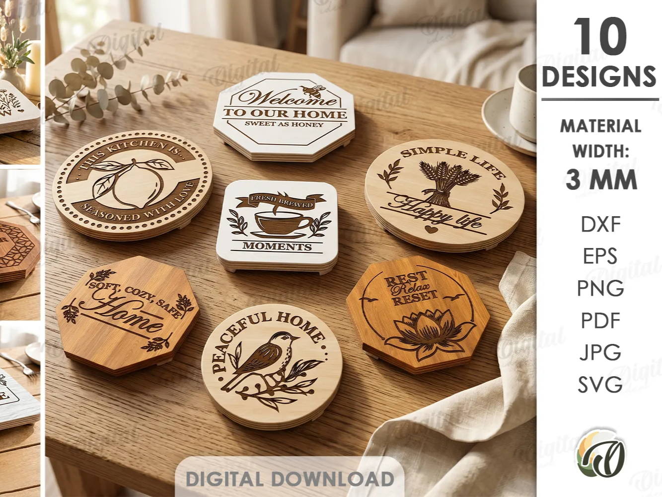 3D Riser Tray and Trivet Bundle dining table decor and centerpiece idea