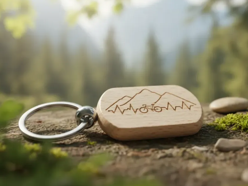 Mountain Bike Keychain wood keychain idea