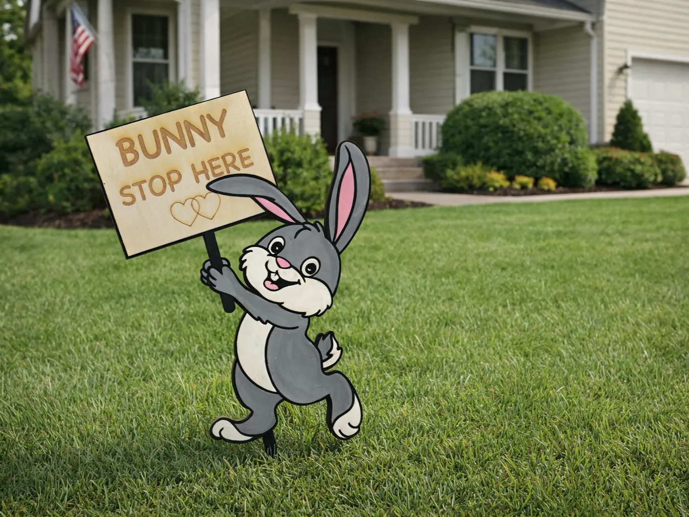 Bunny Stop Here Easter Yard Sign | Free Files - Atomm